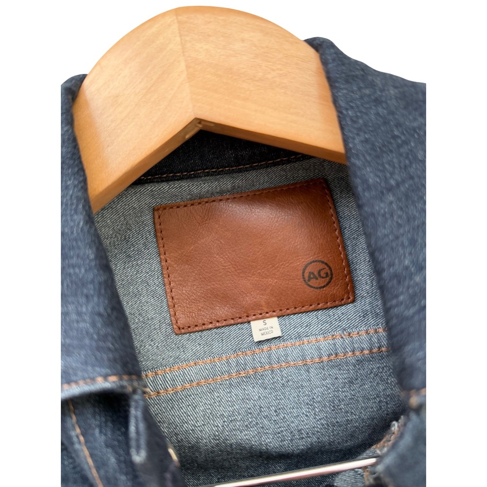 AG Adriano Goldschmied Mya Denim Jacket Indigo Dark Wash Stretch Size Small NEW - Picture 4 of 5
